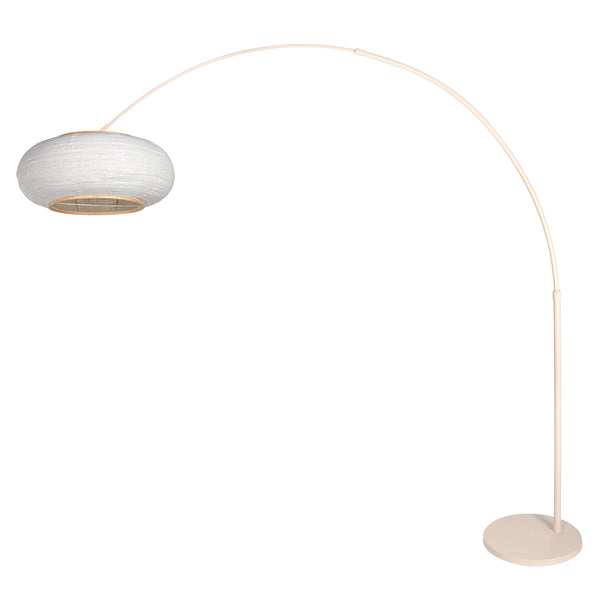 Booglamp silva alba 4677cr crème met linnen kap ø60 cm