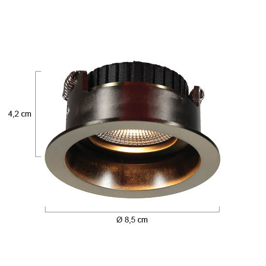 Pelite 4705br – bronzen inbouwspot met twee lichtstanden