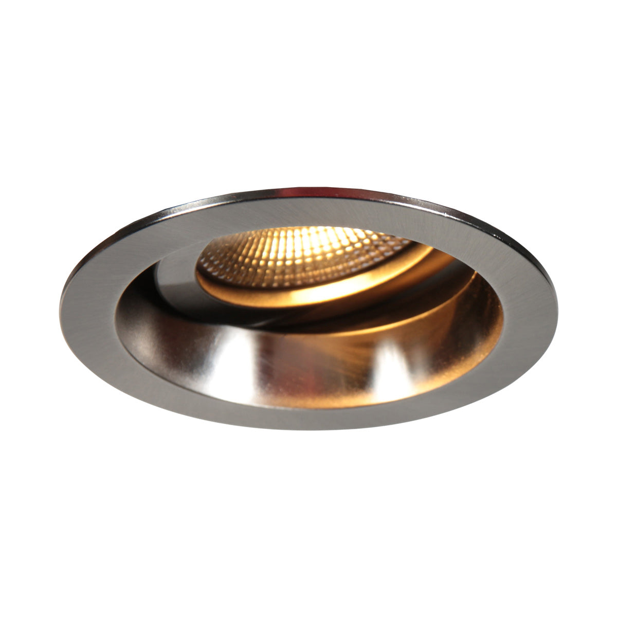 Pelite 4705st – staalkleurige inbouwspot met twee lichtstanden