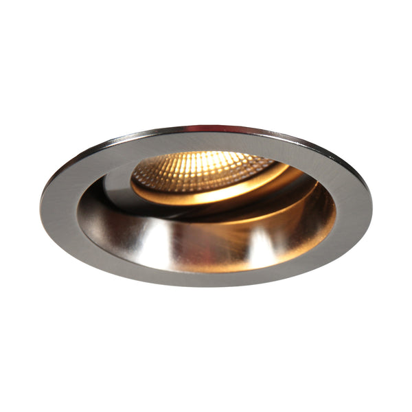 Pelite 4705st – staalkleurige inbouwspot met twee lichtstanden