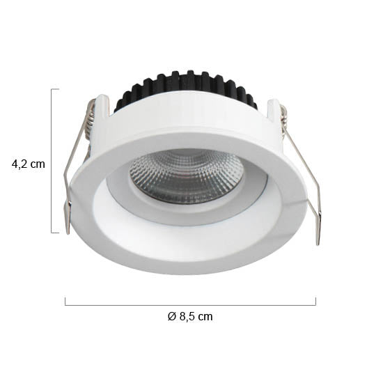 Pelite 4705w – mat witte inbouwspot met twee lichtstanden