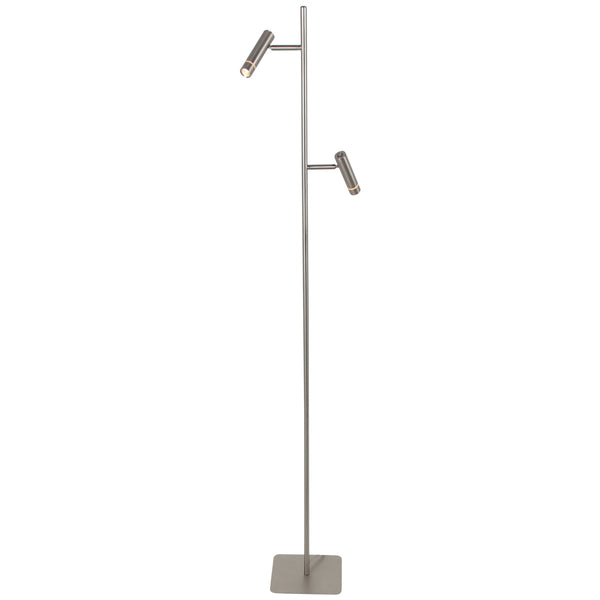 Vloerlamp volari 4711st stalen 2-lichts met dim to warm led