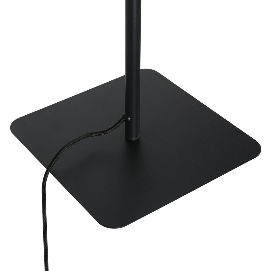 Vloerlamp volari 4711zw zwarte 2-lichts leeslamp met dim to warm led