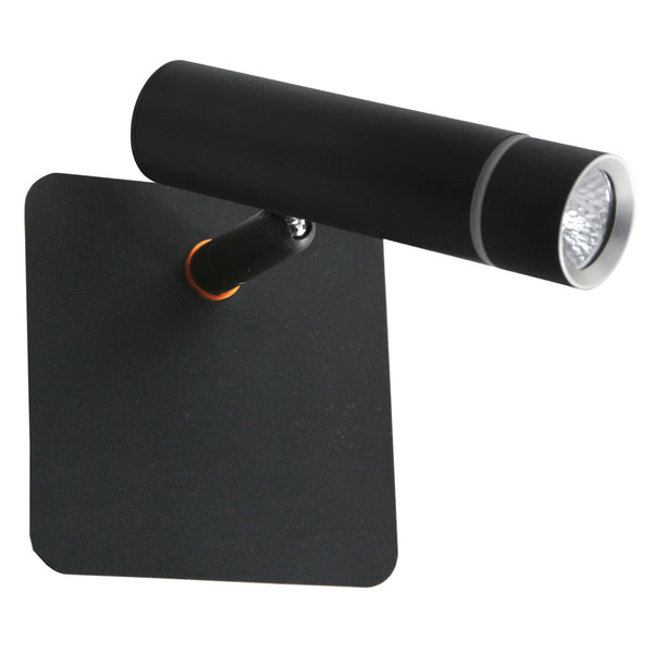 Wandlamp volari 4712zw zwart met dimbare led en richtbare kop