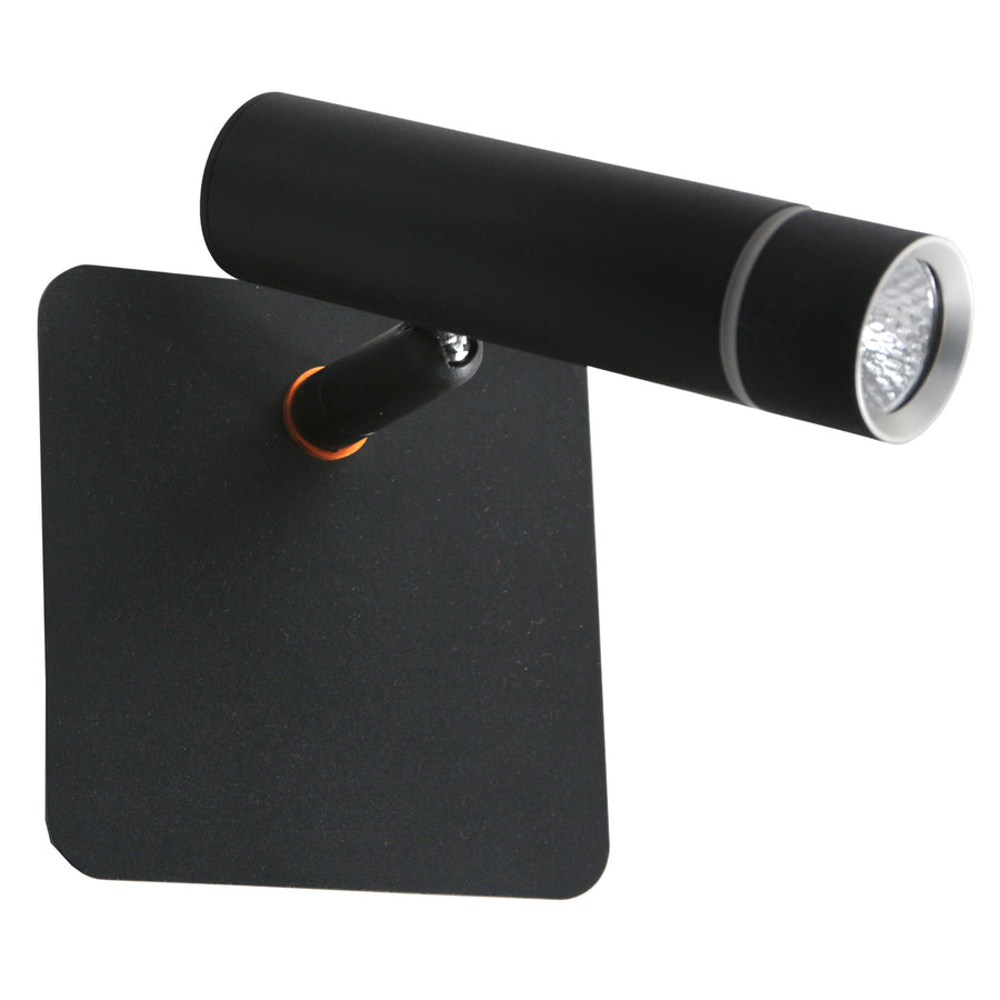 Wandlamp volari 4712zw zwart met dimbare led en richtbare kop