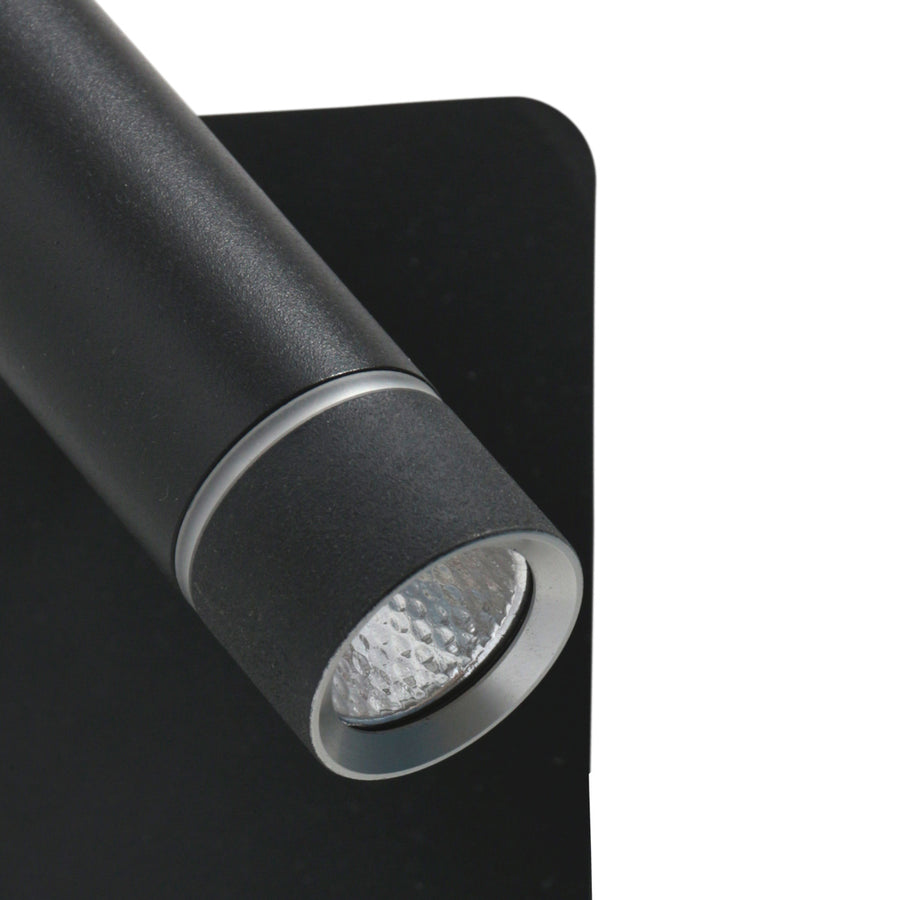 Wandlamp volari 4712zw zwart met dimbare led en richtbare kop