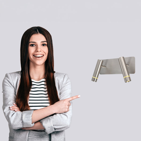 Wandlamp volari 4713st staal 2-lichts met verstelbare koppen