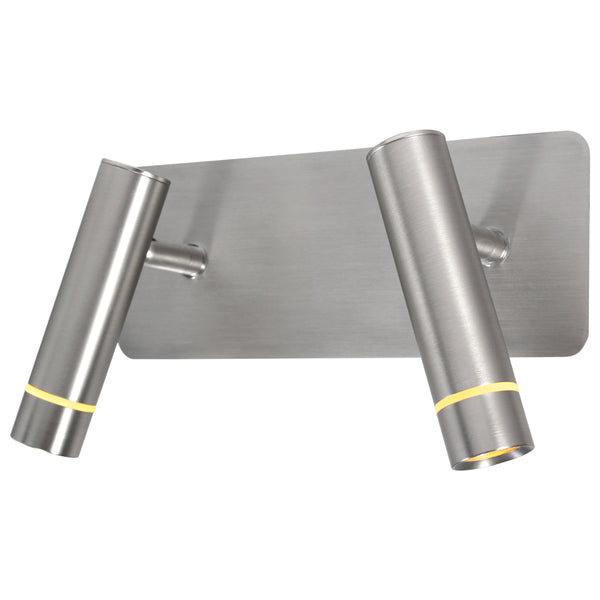 Wandlamp volari 4713st staal 2-lichts met verstelbare koppen