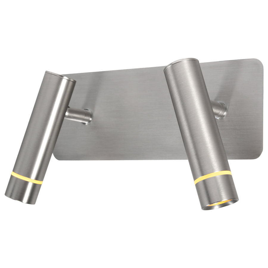 Wandlamp volari 4713st staal 2-lichts met verstelbare koppen