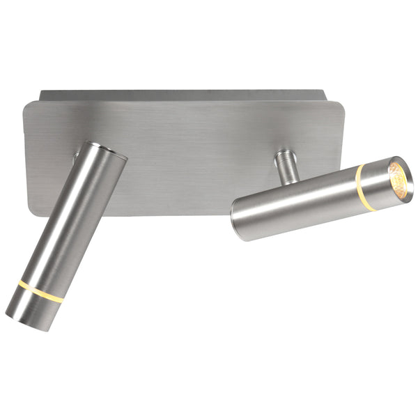 Wandlamp volari 4713st staal 2-lichts met verstelbare koppen