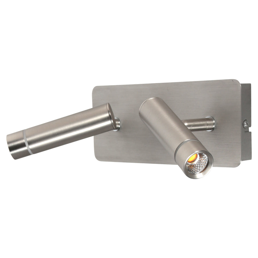 Wandlamp volari 4713st staal 2-lichts met verstelbare koppen
