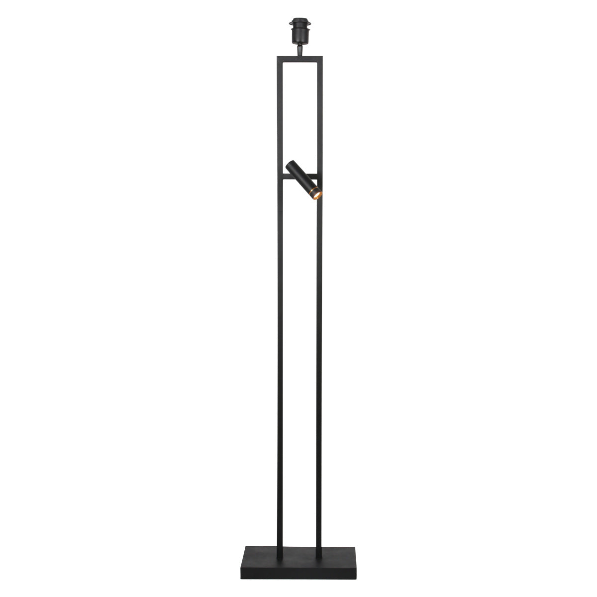 Vloerlamp stang 4720zw zwart armatuur met leeslicht