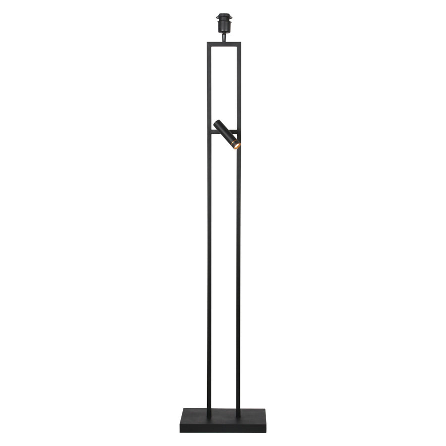 Vloerlamp stang 4720zw zwart armatuur met leeslicht