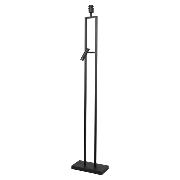 Vloerlamp stang 4720zw zwart armatuur met leeslicht