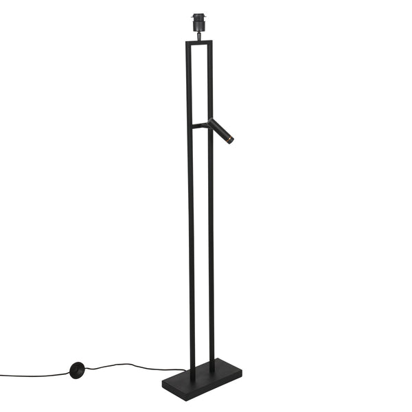 Vloerlamp stang 4720zw zwart armatuur met leeslicht