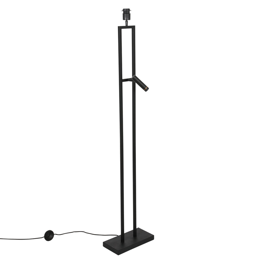Vloerlamp stang 4720zw zwart armatuur met leeslicht