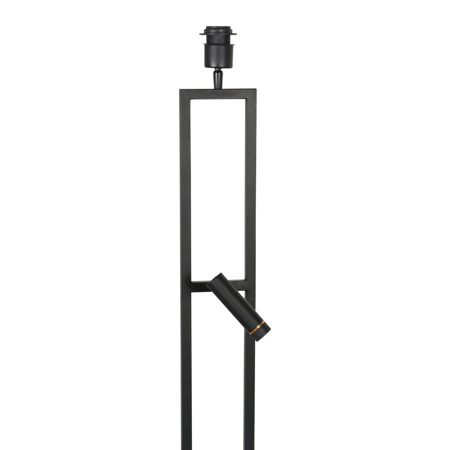 Vloerlamp stang 4720zw zwart armatuur met leeslicht