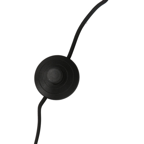 Vloerlamp stang 4726zw met grijs linnen kap en leeslicht