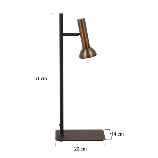 Tafellamp kora 4730br – bronzen accent met warm sfeervol licht