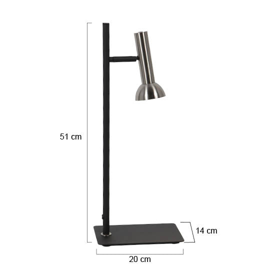 Tafellamp kora 4730st – staal accent met warm sfeervol licht