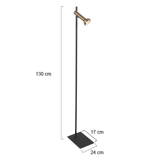 Leeslamp kora 4731br – bronzen details met warm karakter