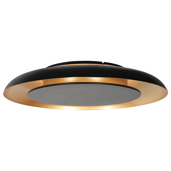 Golden veil 4732zw luxe plafondlamp met zwarte finish en gouden gloed