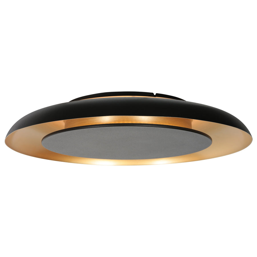 Golden veil 4732zw luxe plafondlamp met zwarte finish en gouden gloed