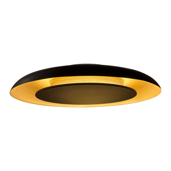 Golden veil 4732zw luxe plafondlamp met zwarte finish en gouden gloed