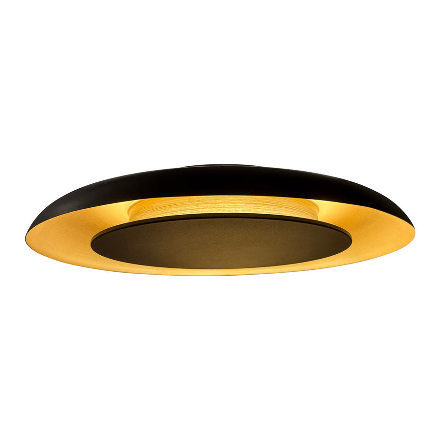 Golden veil 4732zw luxe plafondlamp met zwarte finish en gouden gloed