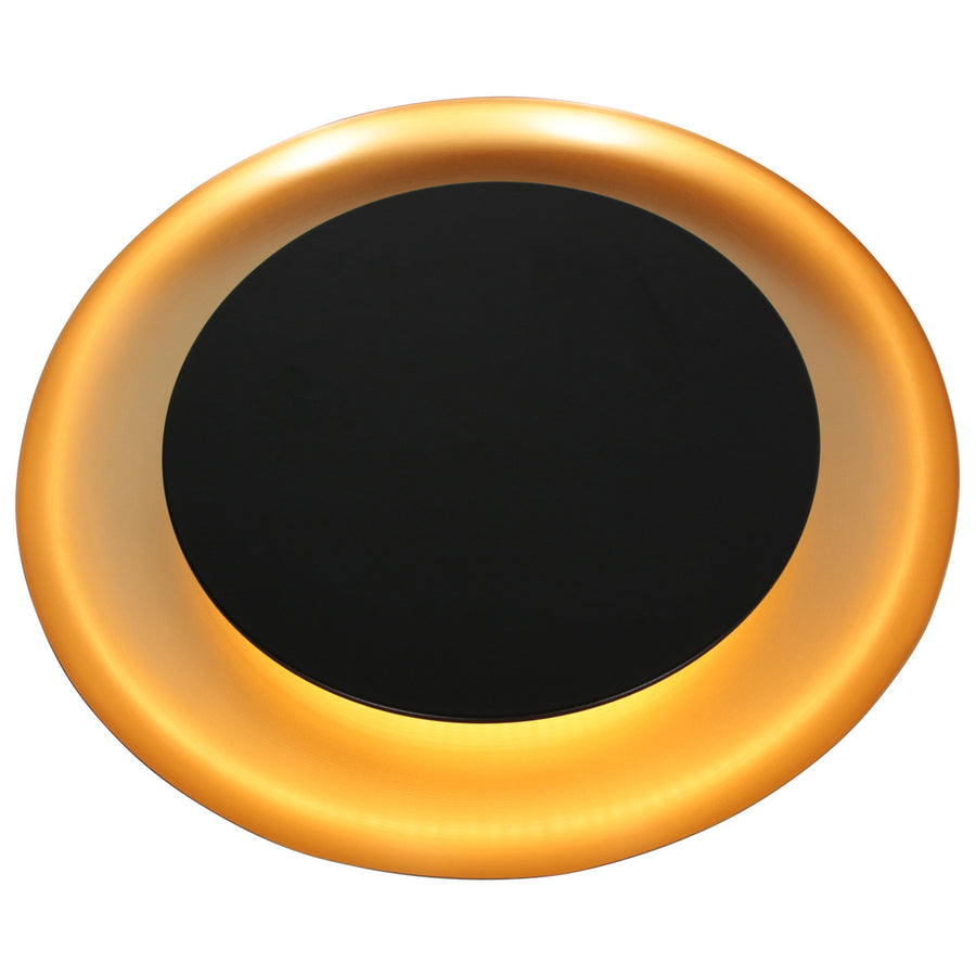Golden veil 4732zw luxe plafondlamp met zwarte finish en gouden gloed
