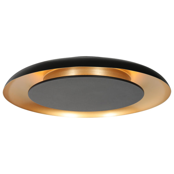 Golden veil 4732zw luxe plafondlamp met zwarte finish en gouden gloed