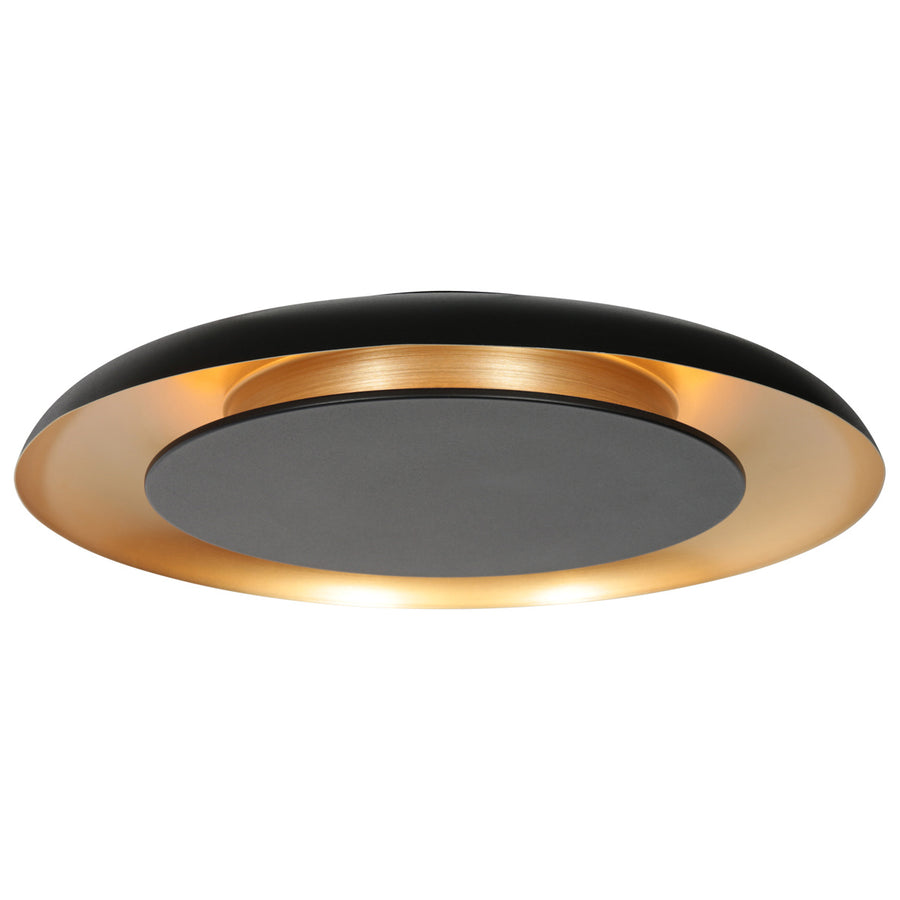 Golden veil 4732zw luxe plafondlamp met zwarte finish en gouden gloed