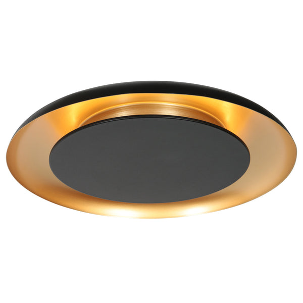 Golden veil 4732zw luxe plafondlamp met zwarte finish en gouden gloed