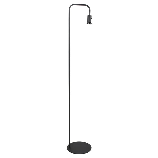 Vloerlamp zwart stang 4737zw met e27 fitting, zonder kap