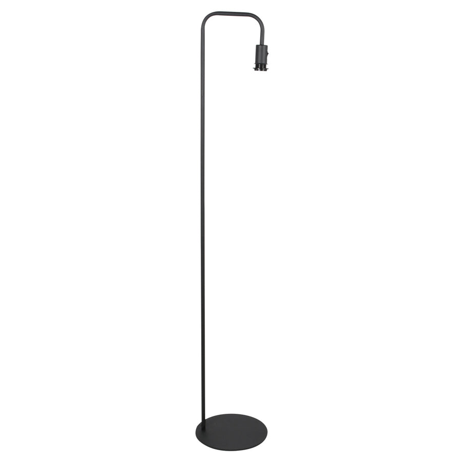 Vloerlamp zwart stang 4737zw met e27 fitting, zonder kap