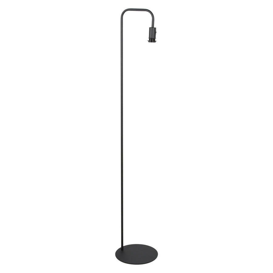 Vloerlamp zwart stang 4737zw met e27 fitting, zonder kap
