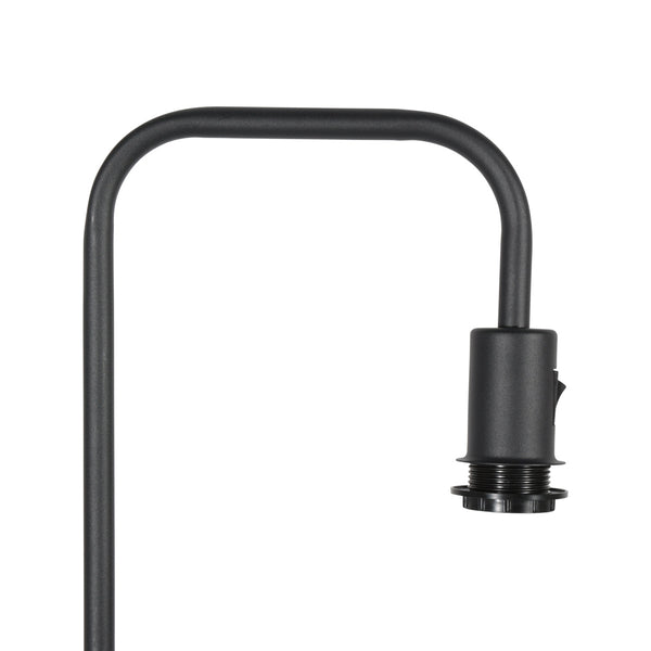 Vloerlamp zwart stang 4737zw met e27 fitting, zonder kap