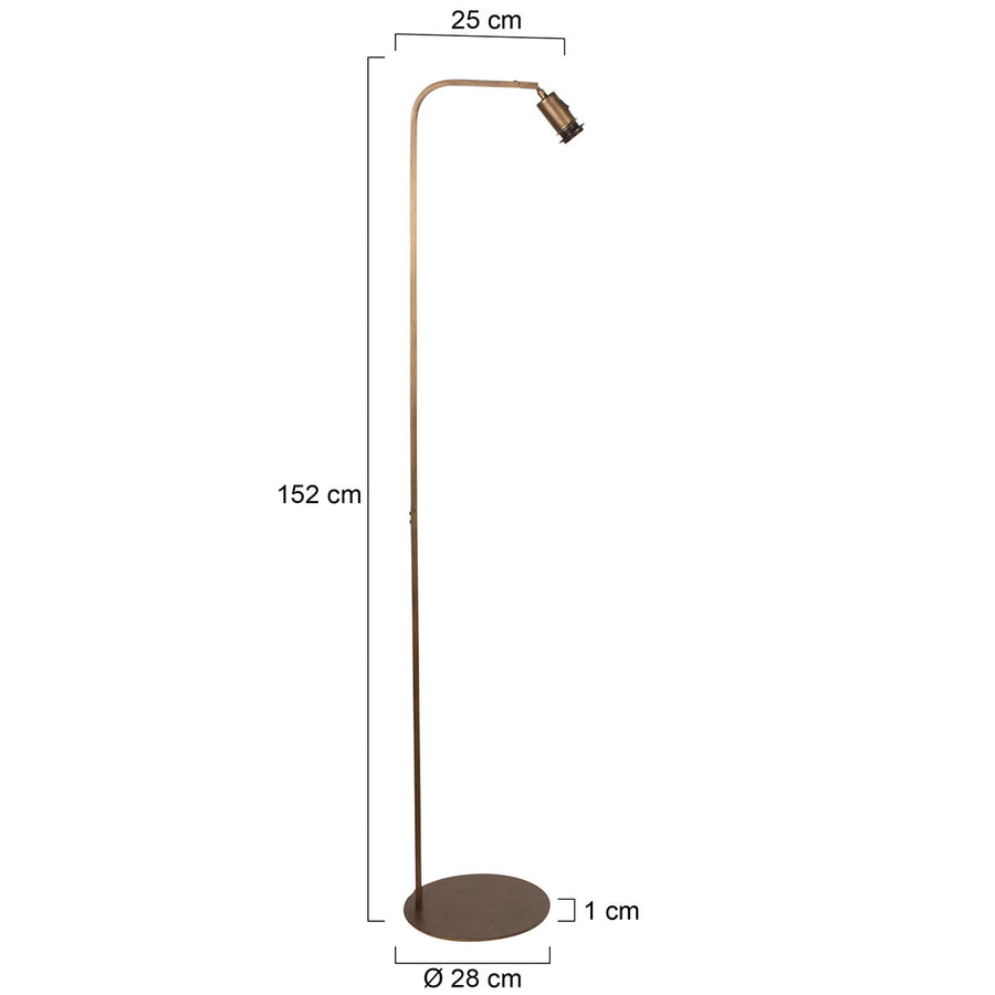 Vloerlamp stang 4738br bronzen basis met slank design