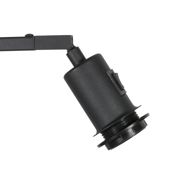 Vloerlamp stang 4738zw zwart armatuur met slank design