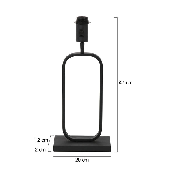Zwarte tafellamp stang 4739zw metalen design zonder kap
