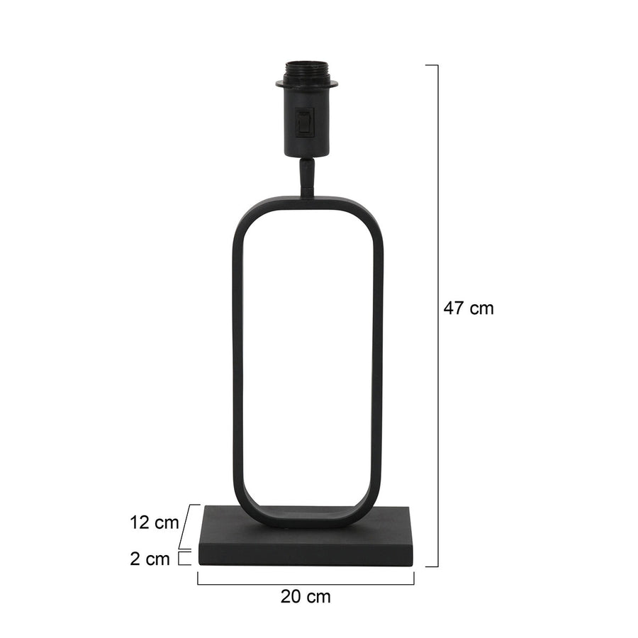 Zwarte tafellamp stang 4739zw metalen design zonder kap