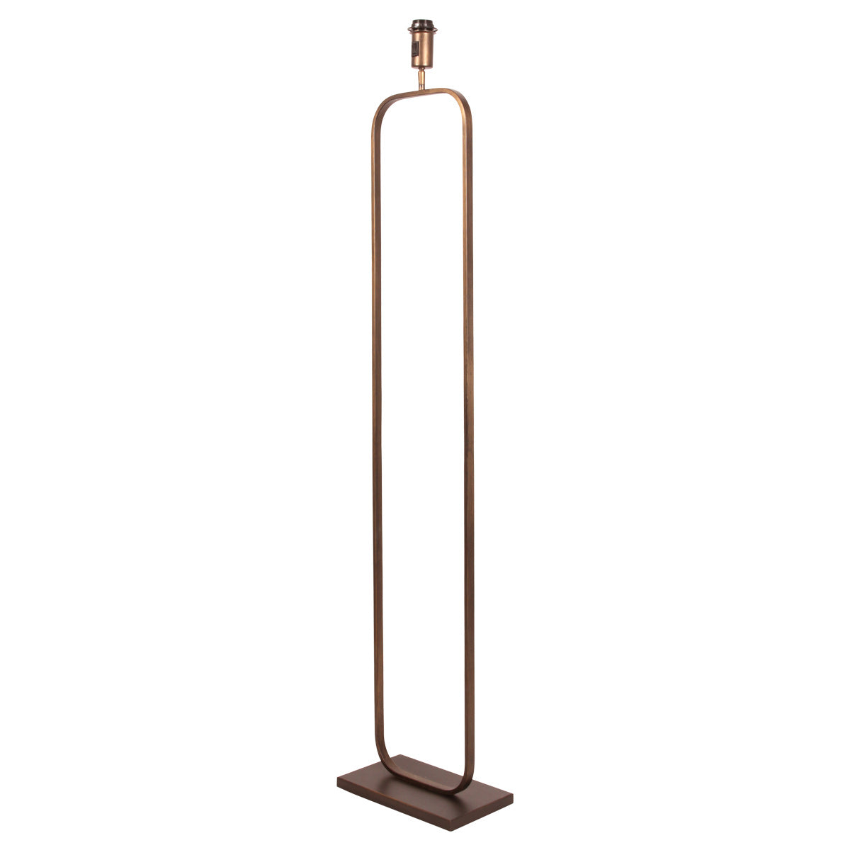 Bronzen vloerlamp stang 4740br, robuust en tijdloos design, zonder kap