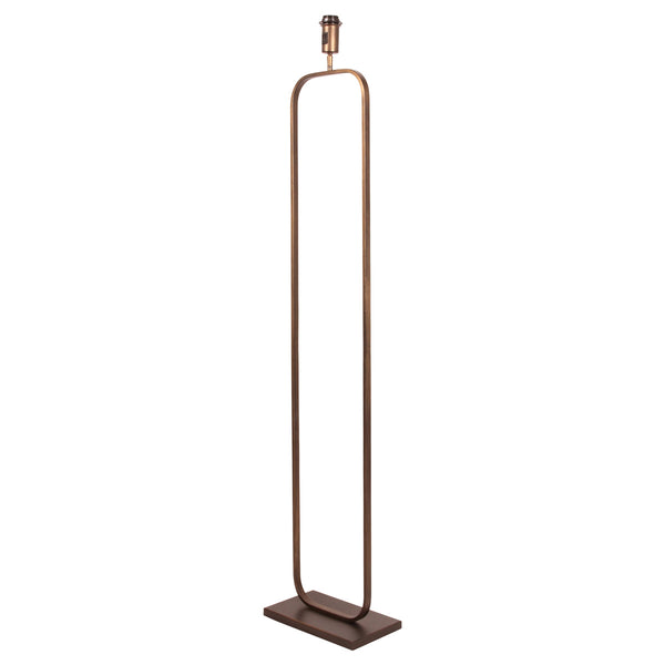 Bronzen vloerlamp stang 4740br, robuust en tijdloos design, zonder kap