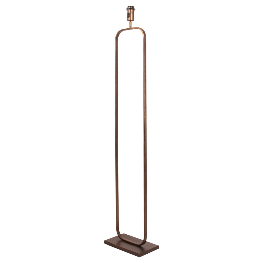 Bronzen vloerlamp stang 4740br, robuust en tijdloos design, zonder kap