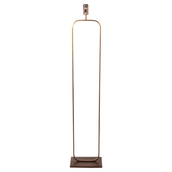 Bronzen vloerlamp stang 4740br, robuust en tijdloos design, zonder kap