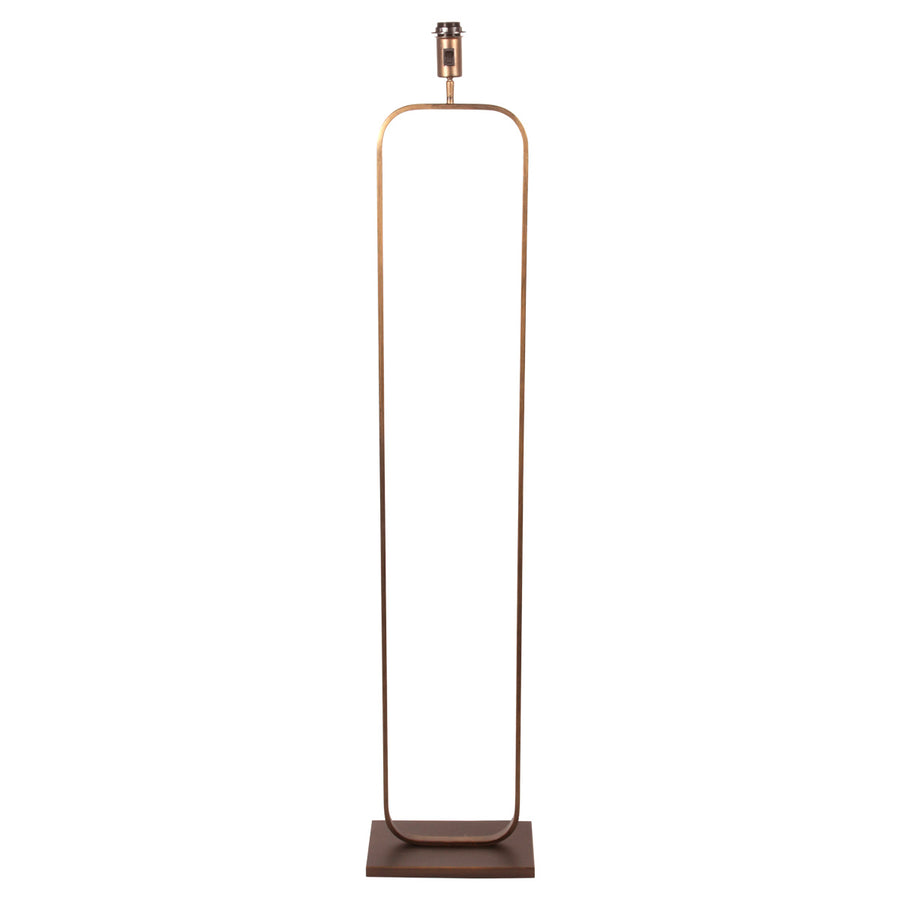 Bronzen vloerlamp stang 4740br, robuust en tijdloos design, zonder kap