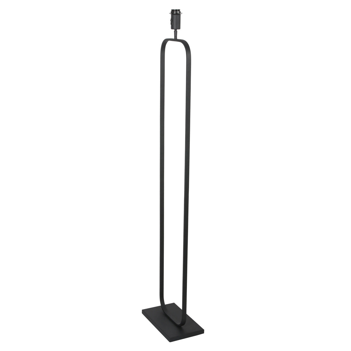 Zwarte vloerlamp stang 4740zw, strak en veelzijdig design, zonder kap