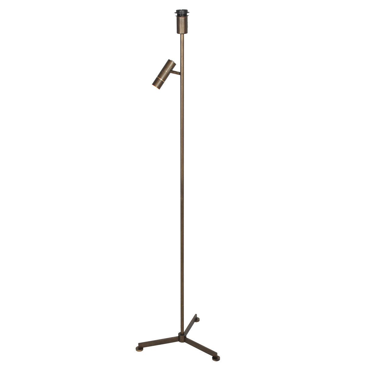Stang 4741br bronzen vloerlamp met leeslicht en e27 fitting