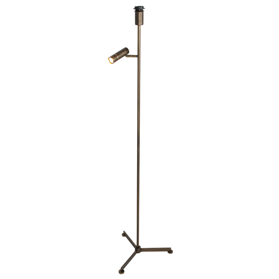 Stang 4741br bronzen vloerlamp met leeslicht en e27 fitting