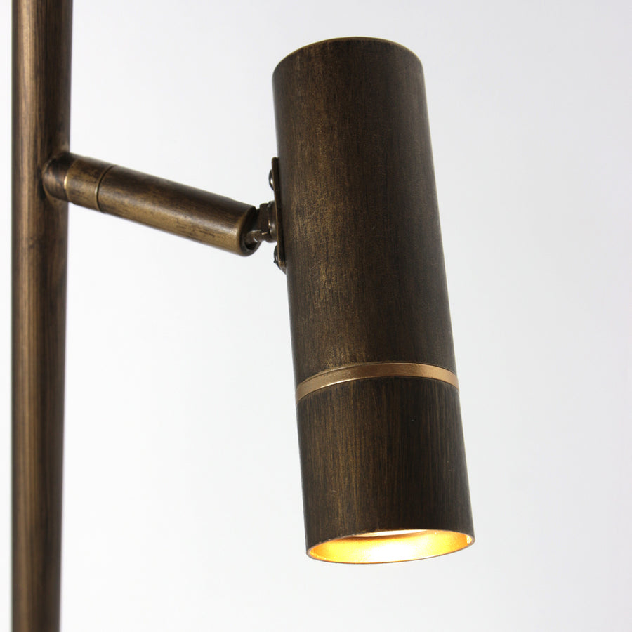 Stang 4741br bronzen vloerlamp met leeslicht en e27 fitting